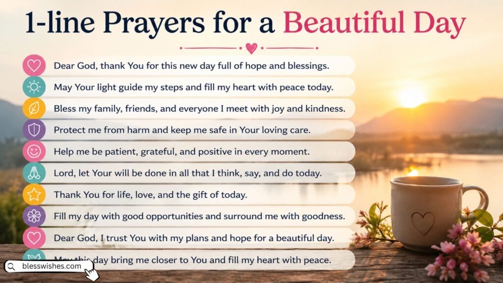 1-line prayers for a beautiful day