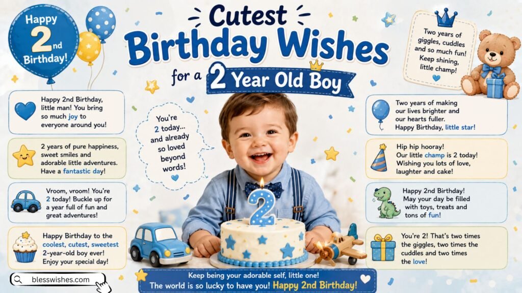 Cutest Birthday Wishes for a 2 Year Old Boy