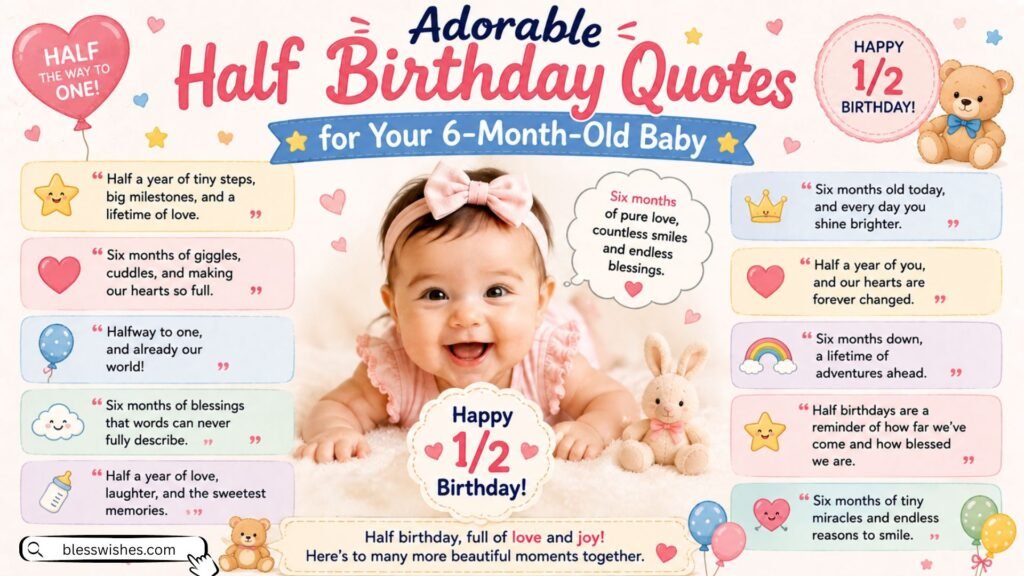 Adorable Half Birthday Quotes for Your 6-Month-Old Baby
