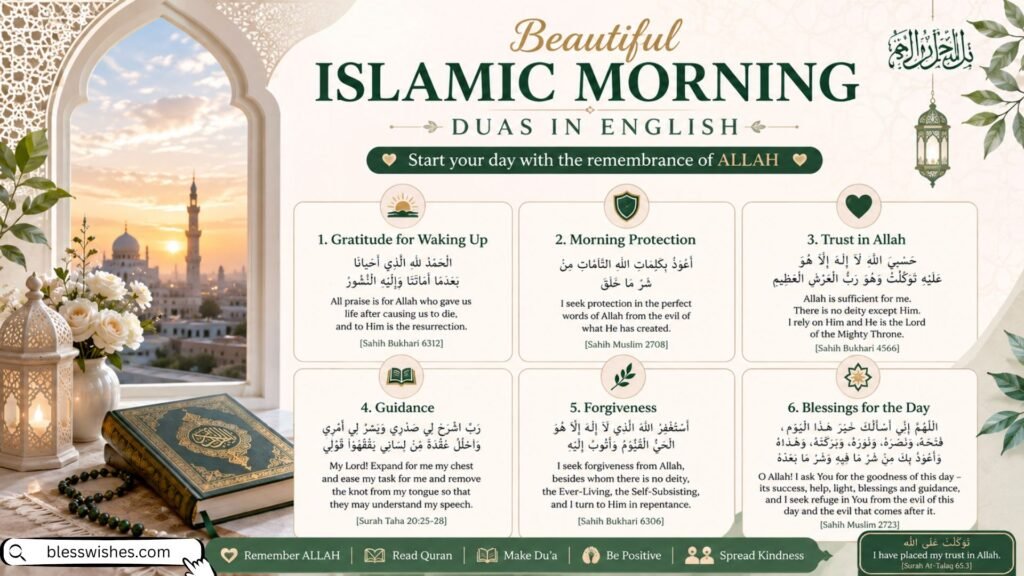 Beautiful Islamic Morning Duas in English