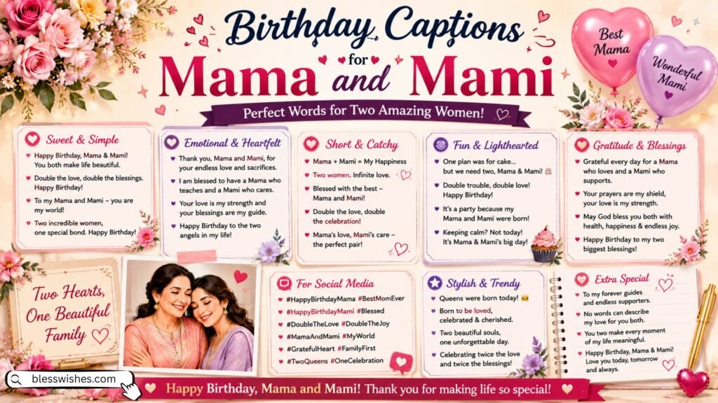Birthday Captions for Mama and Mami