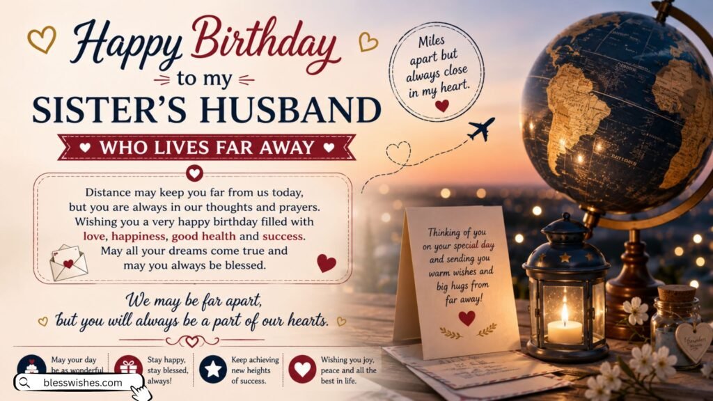 Birthday Wishes for Sister Husband Who Lives Far Away