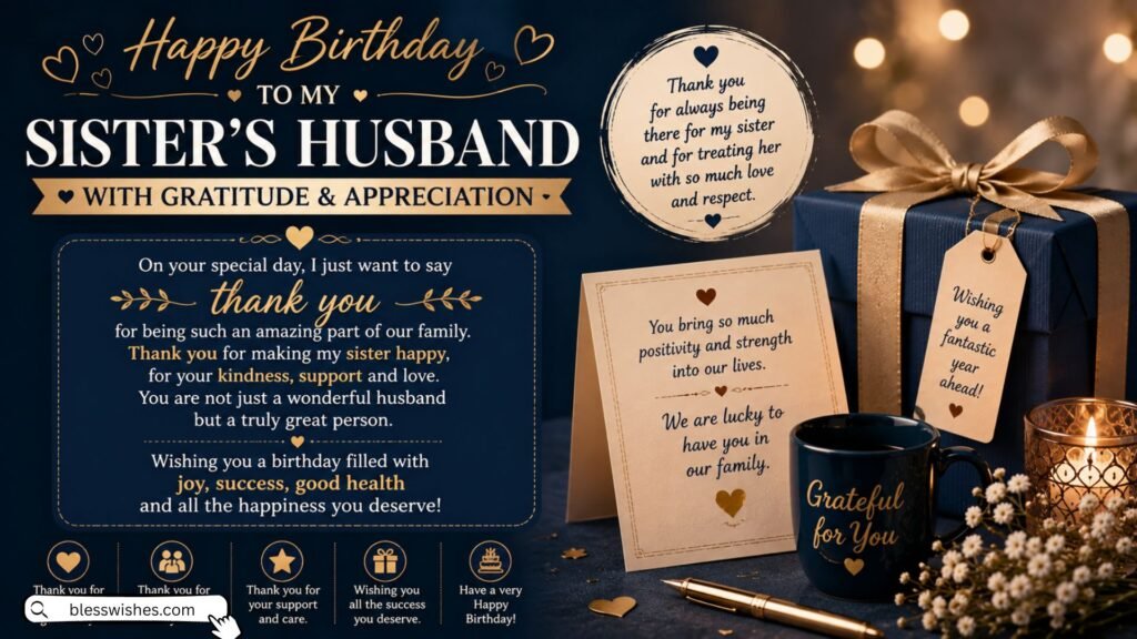 Birthday Wishes for Sister Husband with Gratitude and Appreciation