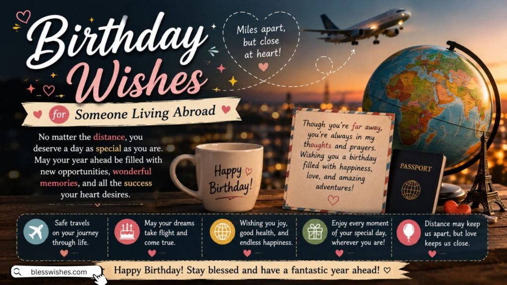 Birthday Wishes for Someone Living Abroad