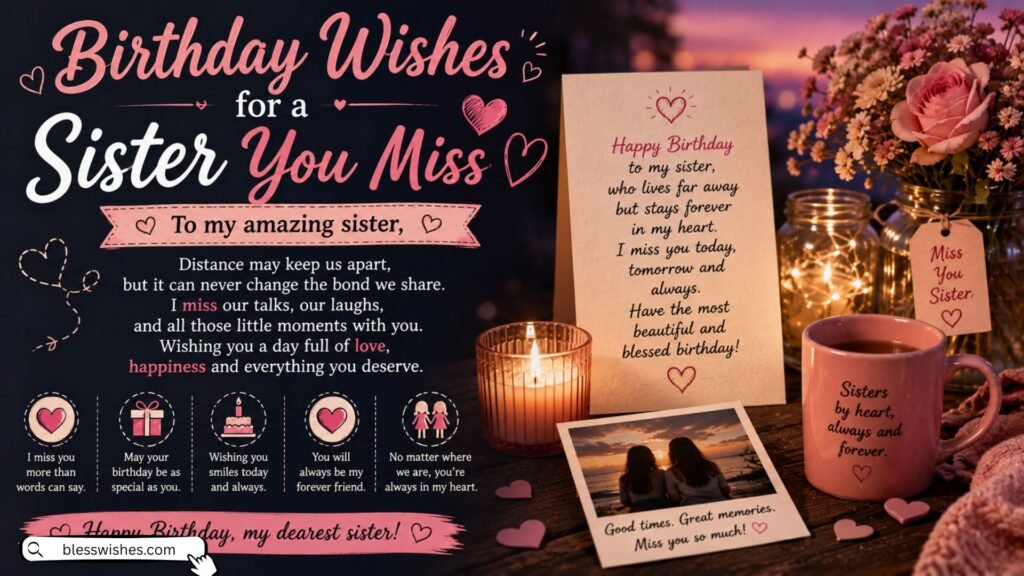 Birthday Wishes for a Sister You Miss