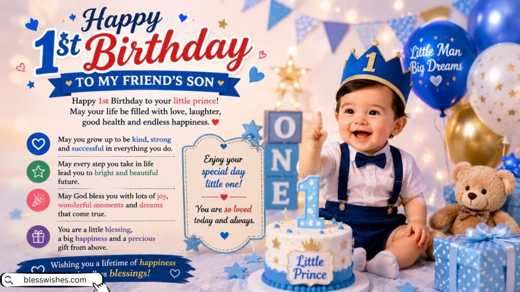 Birthday Wishes to My Friend Son First Birthday