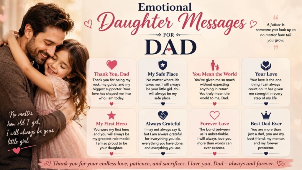 Emotional Daughter Messages for Dad