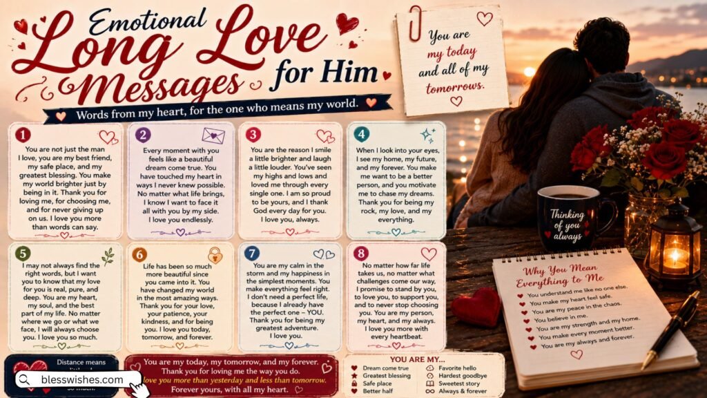 Emotional Long Love Messages for Him