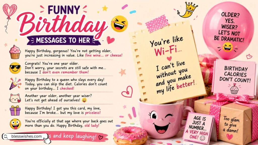 Funny Birthday Messages to Her