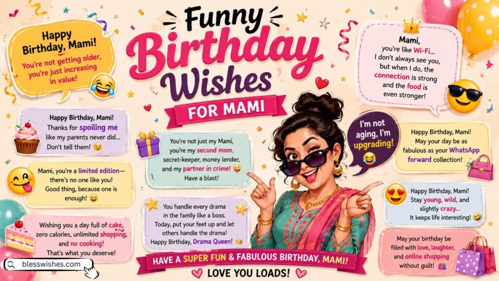 Funny Birthday Wishes for Mami