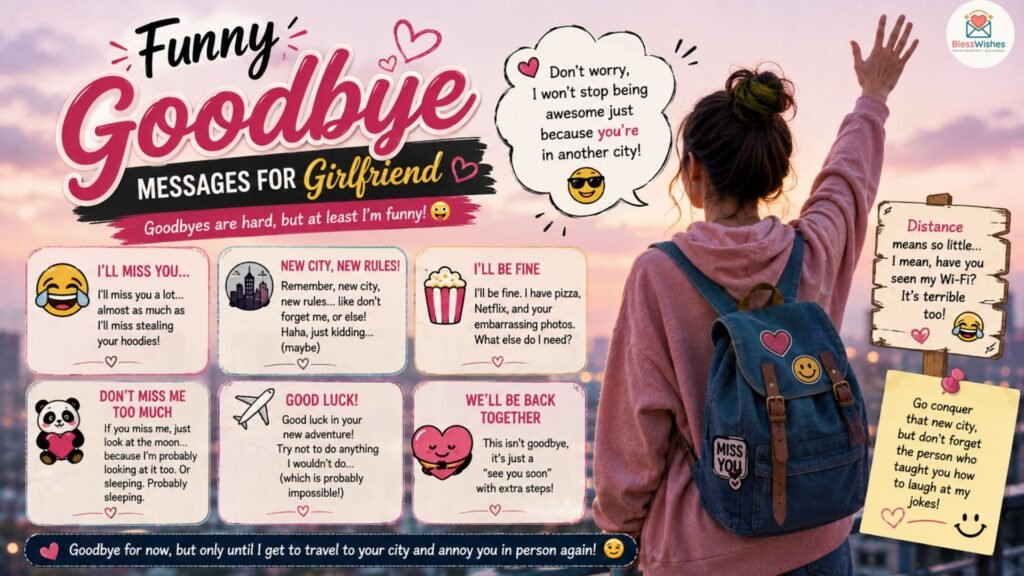 Funny Goodbye Messages for Girlfriend