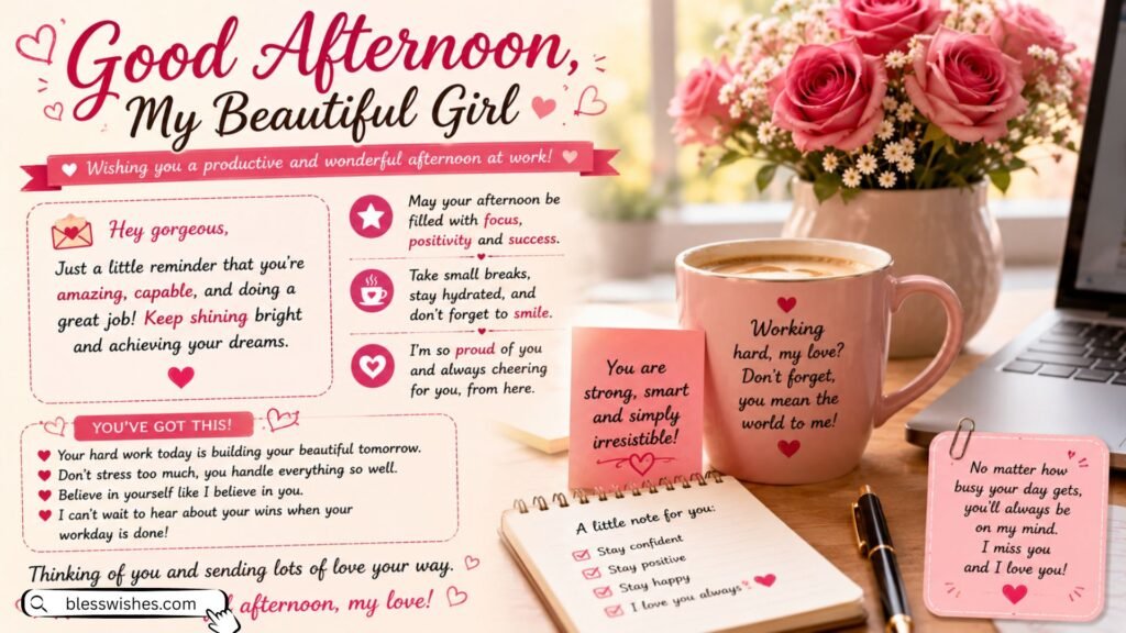 Good Afternoon Message for Her at Work