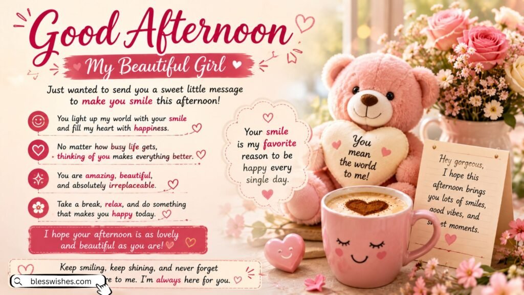 Good Afternoon Message for Her to Make Her Smile