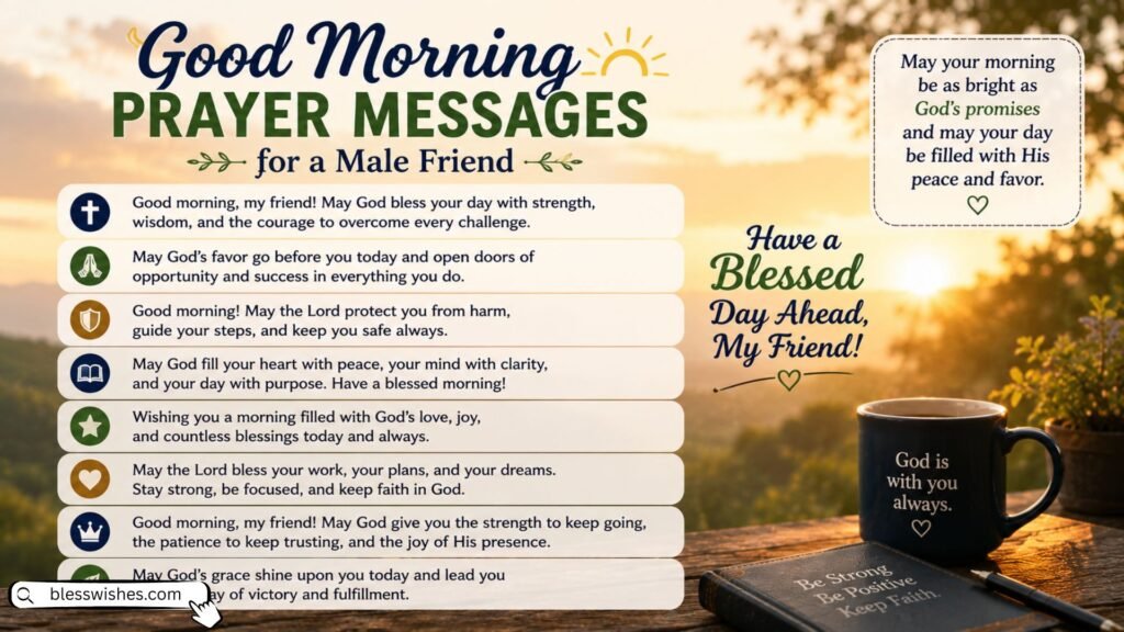 Good Morning Prayer Messages for a Male Friend