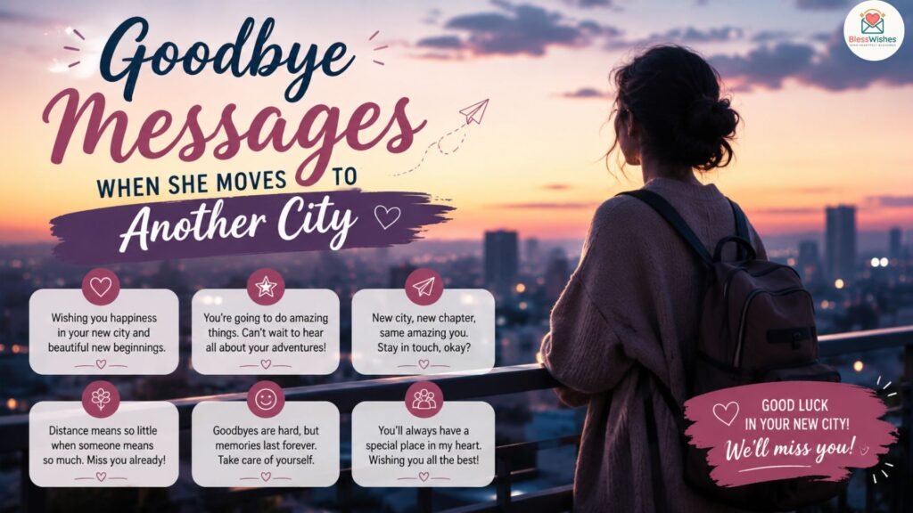 Goodbye Messages When She Moves to Another City