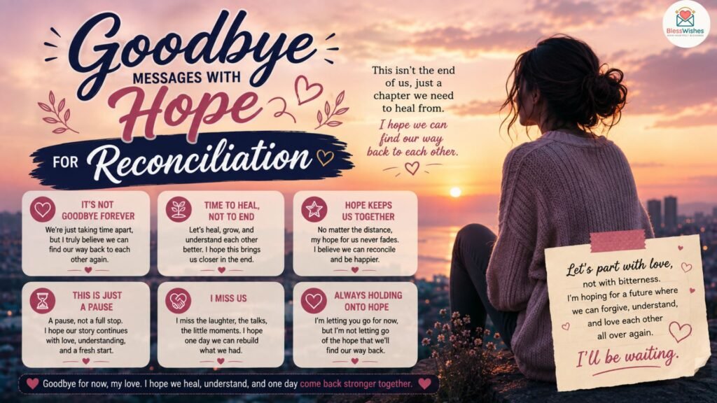 Goodbye Messages with Hope for Reconciliation