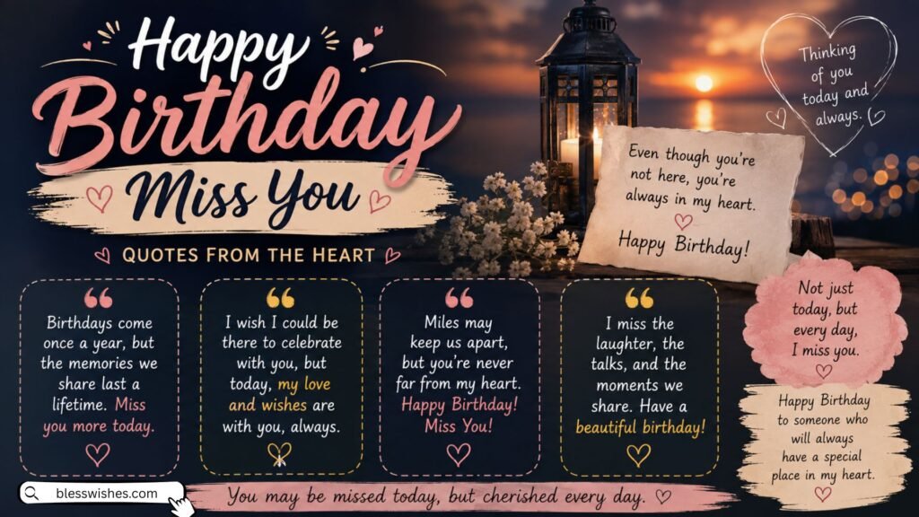 Happy Birthday Miss You Quotes