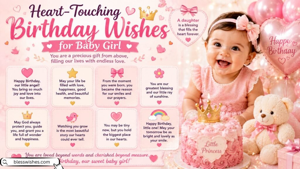 Heart-Touching Birthday Wishes for Baby Girl