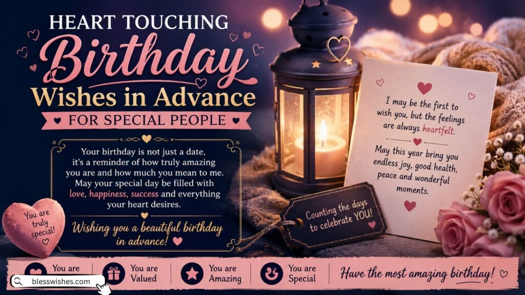 Heart Touching Birthday Wishes in Advance for Special People