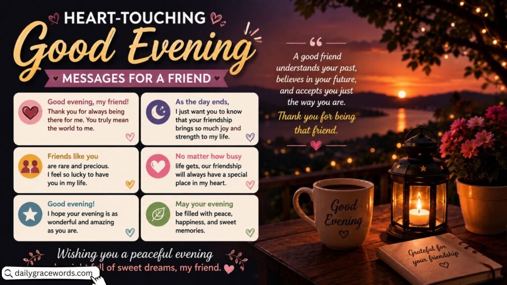 Heart-Touching Good Evening Messages for a Friend