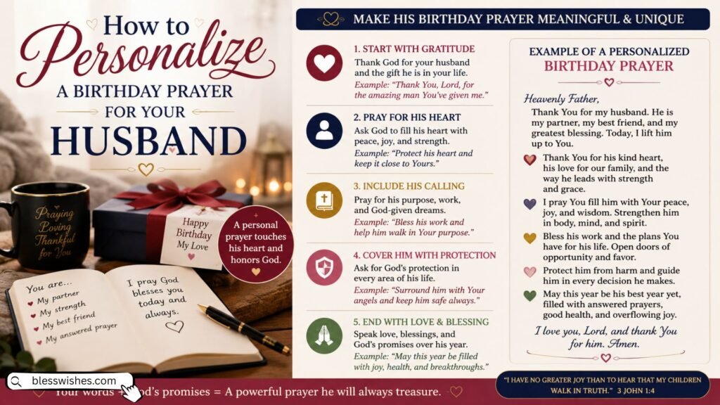 How to Personalize a Birthday Prayer for Your Husband