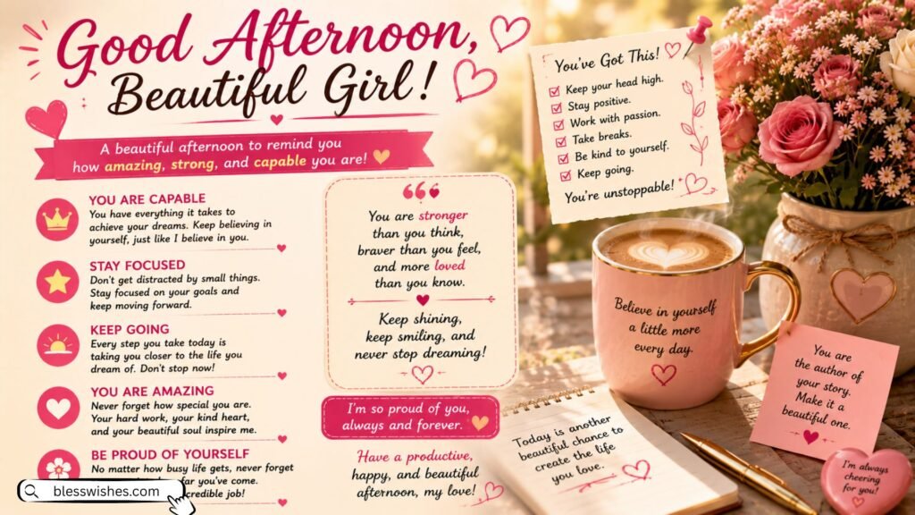 Inspirational & Motivational Good Afternoon Message for Her