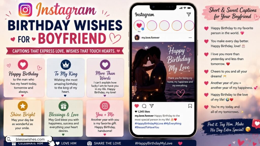 Instagram Birthday Wishes for Boyfriend
