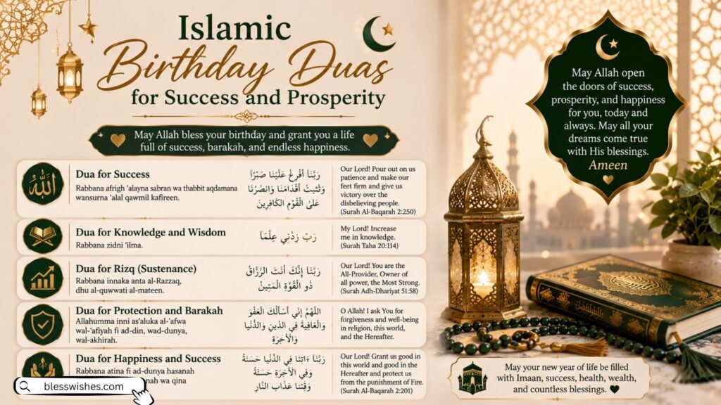 Islamic Birthday Duas for Success and Prosperity