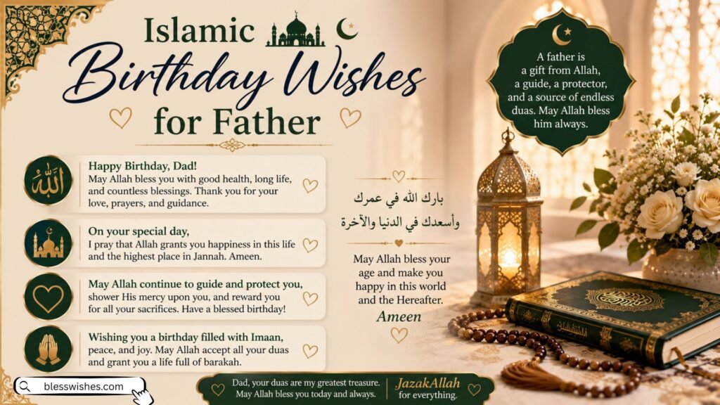Islamic Birthday Wishes for Father