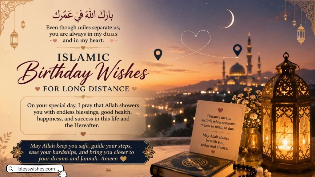 Islamic Birthday Wishes for Long Distance