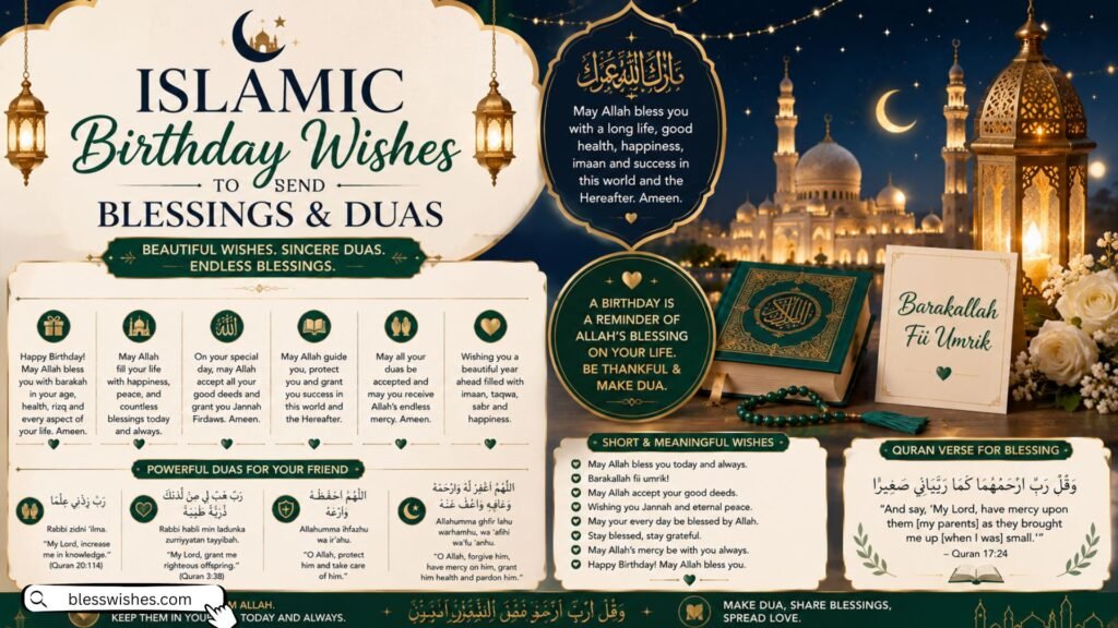 Islamic Birthday Wishes to Send Blessings and Duas
