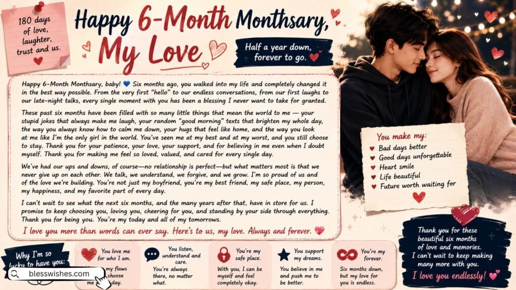 Long 6-Month Monthsary Message for Boyfriend