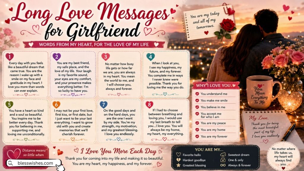 Long Love Messages for Girlfriend