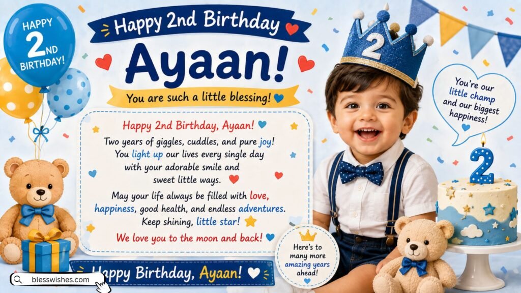 Perfect 2nd Birthday Wish Example (With Name)
