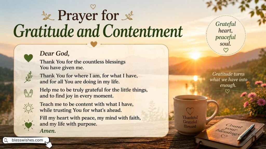 Prayer for gratitude and contentment
