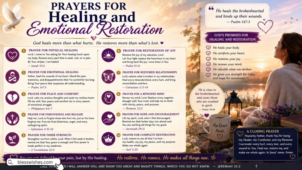 Prayers for Healing and Emotional Restoration