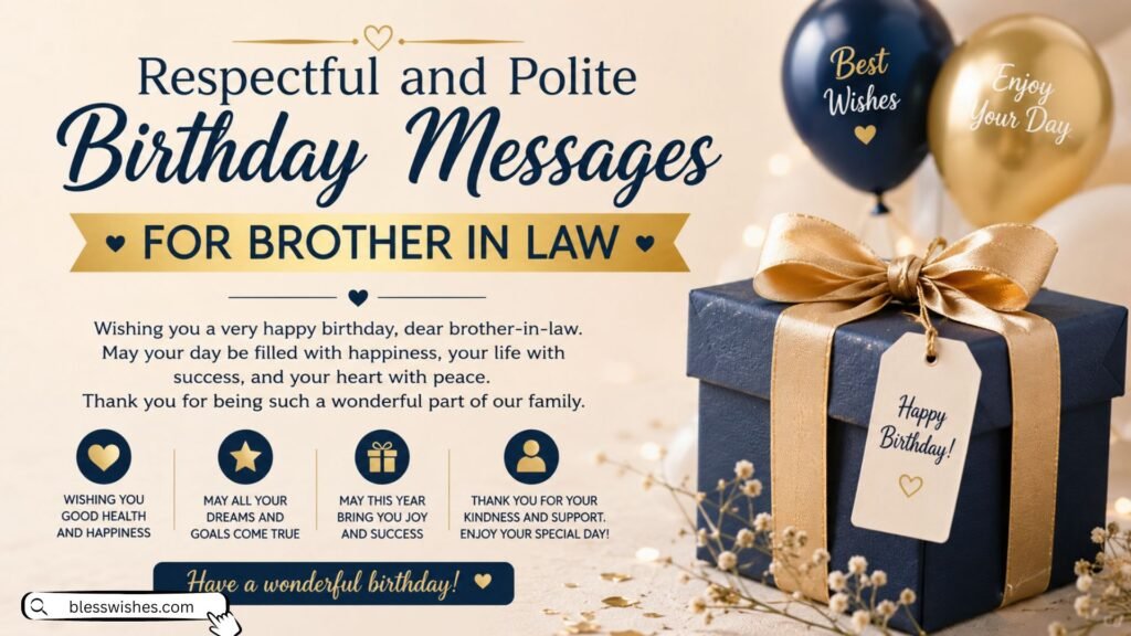 Respectful and Polite Birthday Messages for Brother in Law