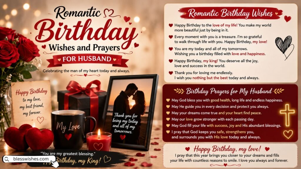 Romantic Birthday Wishes and Prayers for Husband