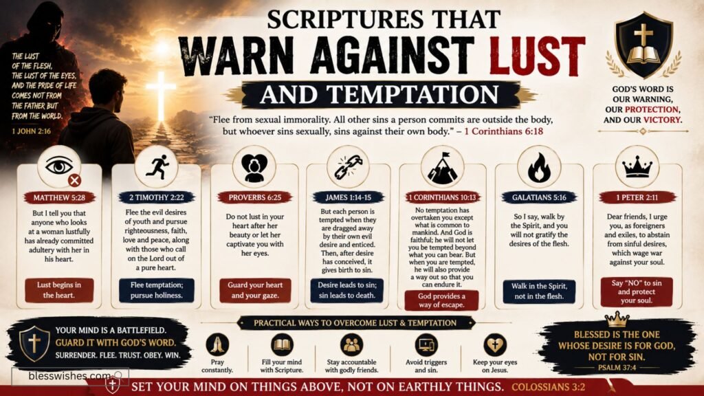 Scriptures That Warn Against Lust and Temptation