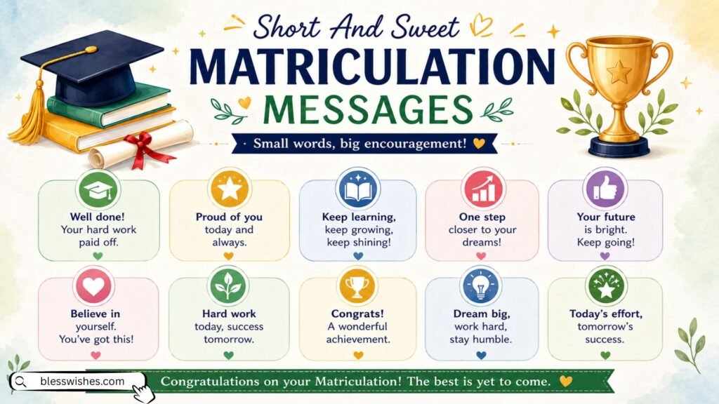 Short And Sweet Matriculation Messages