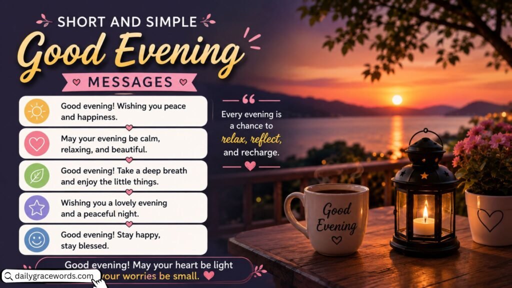 Short and Simple Good Evening Messages