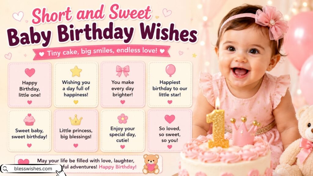 Short and Sweet Baby Birthday Wishes