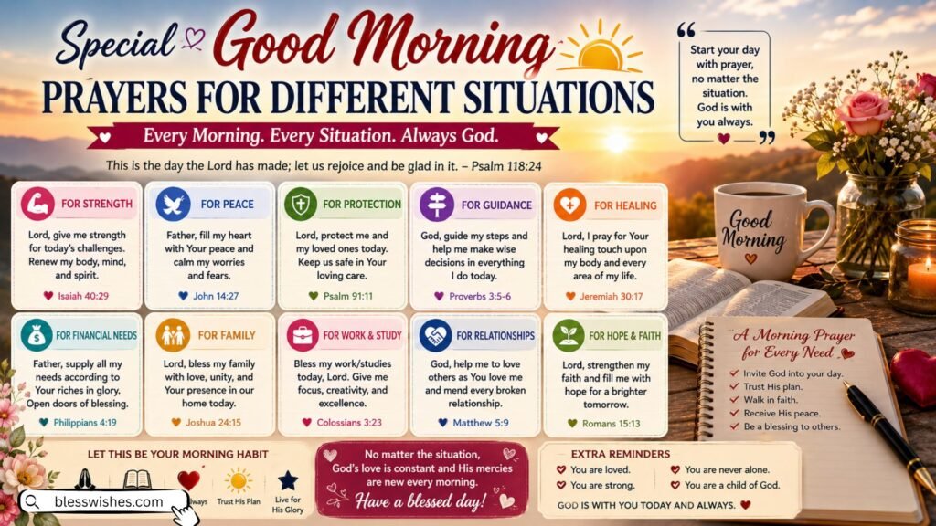 Special Good Morning Prayers for Different Situations