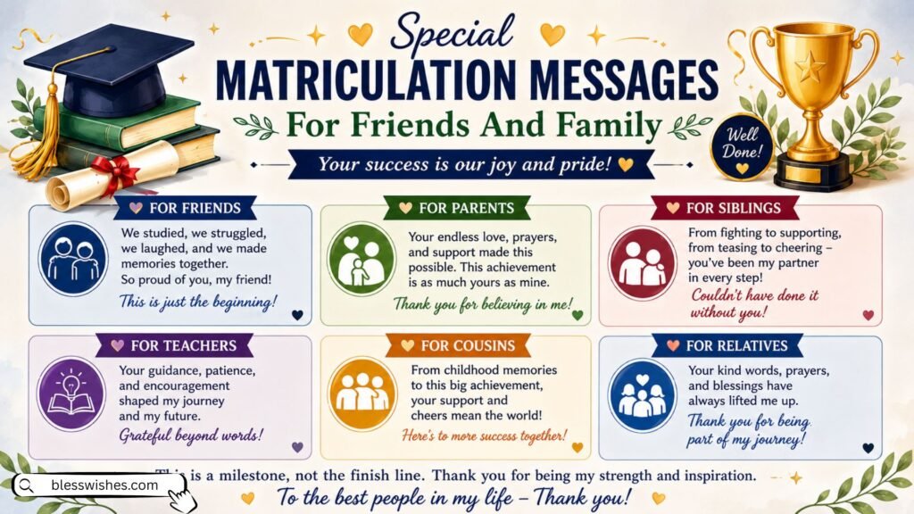 Special Matriculation Messages For Friends And Family