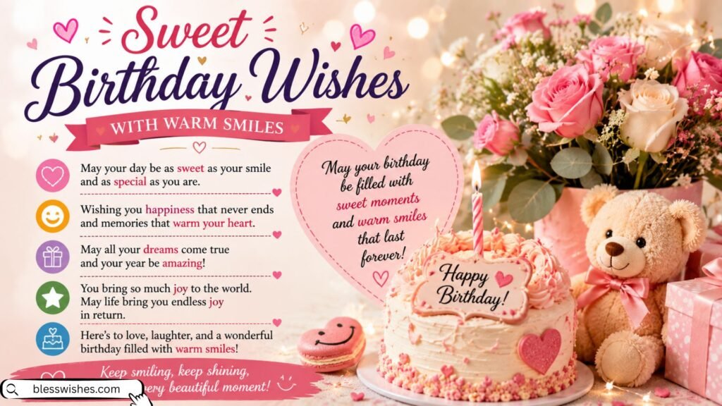 Sweet Birthday Wishes with Warm Smiles