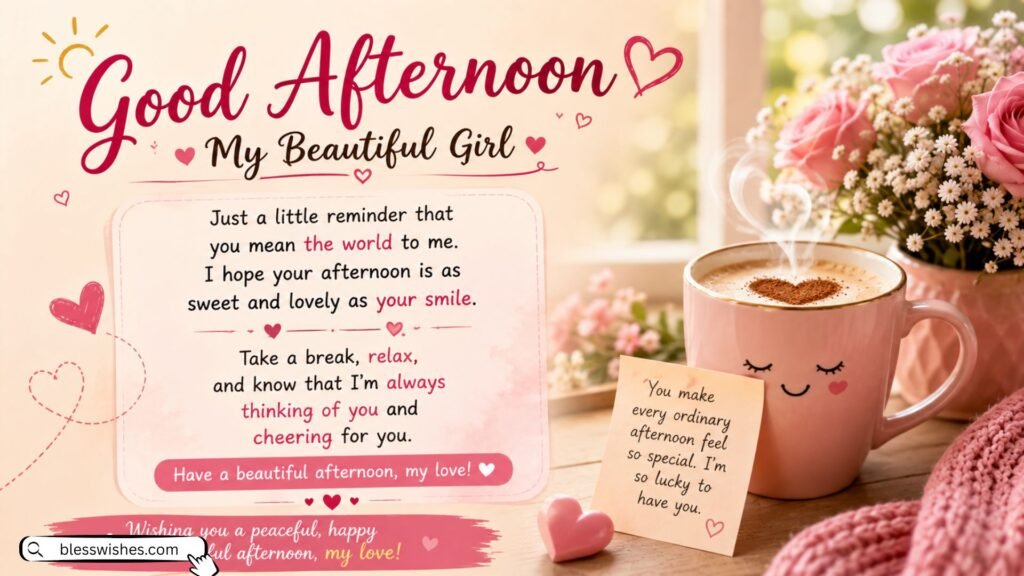 Sweet & Cute Good Afternoon Message for Her