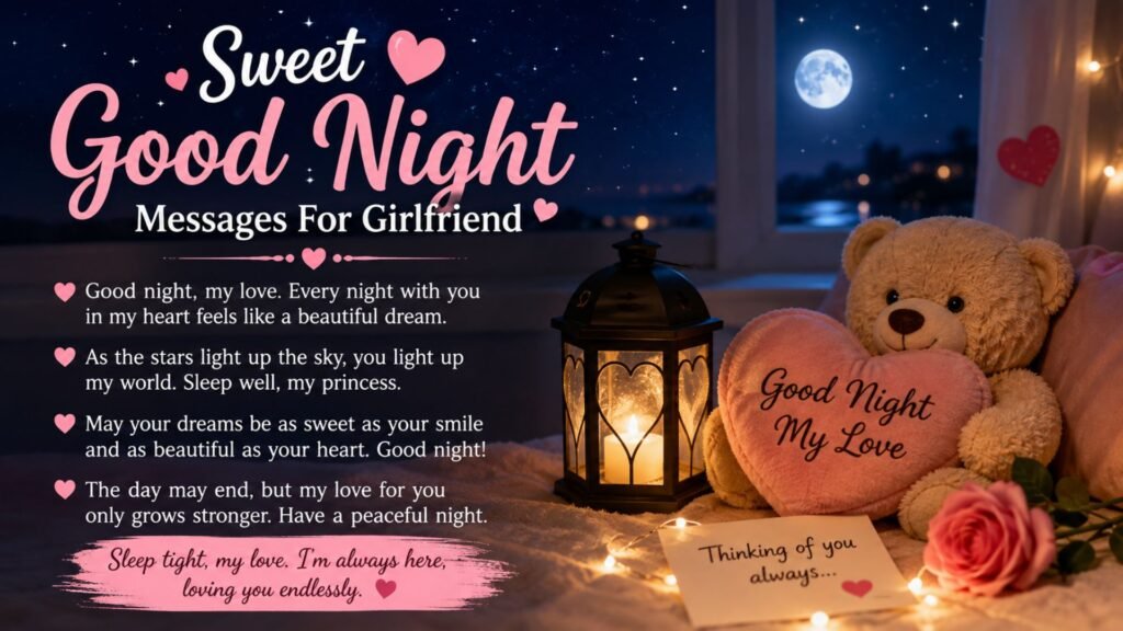 Sweet Good Night Messages For Girlfriend