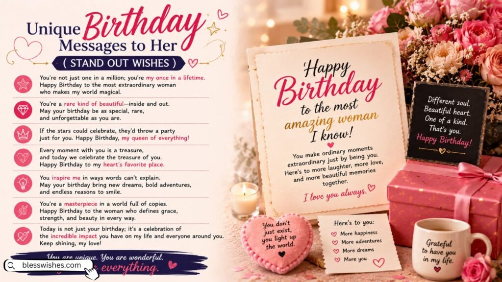 Unique Birthday Messages to Her (Stand Out Wishes)