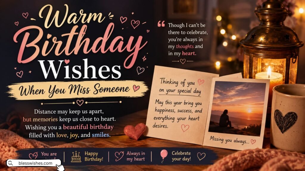 Warm Birthday Wishes When You Miss Someone
