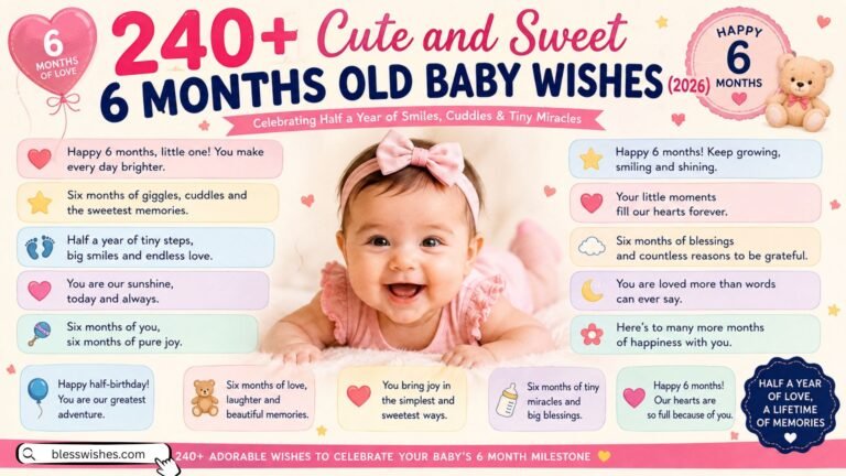 240+ Cute and Sweet 6 Months Old Baby Wishes (2026)